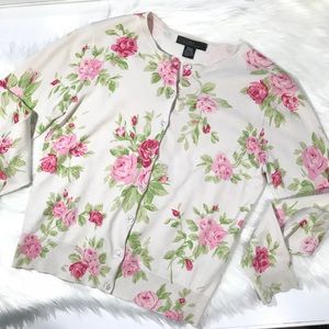Silx August Silk Rose Silk Bend Cardigan Size M